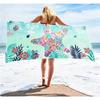 Buntes Strandtuch mit Aufdruck, Weiches Mikrofaser-Schnelltrocknendes Saugfähiges Handtuch für Strand Pool Camping Reisen Badetuch Handtuch