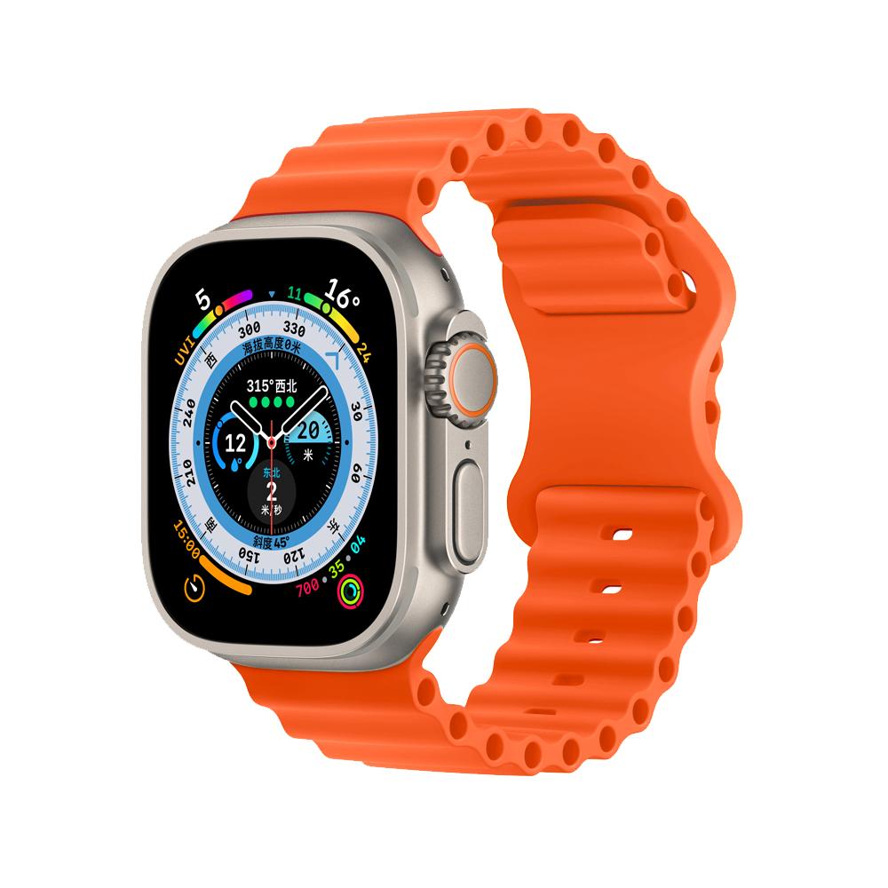 Ocean Silicone Strap For Apple Watch Ultra 2 49mm 45mm 41mm 44mm 40mm 42mm Breathable Bracelet For iWatch 9 8 7 6 5 4 3 SE Band