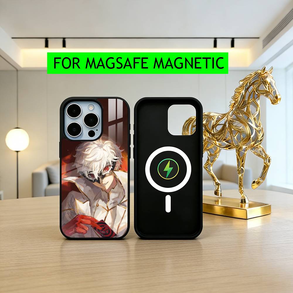 P-Persona 5 COOL Anime Telefoonhoesje Voor iPhone17,16,15,14,13,12,11 Plus,Pro Magnetisch met Magsafe Draadloos Opladen