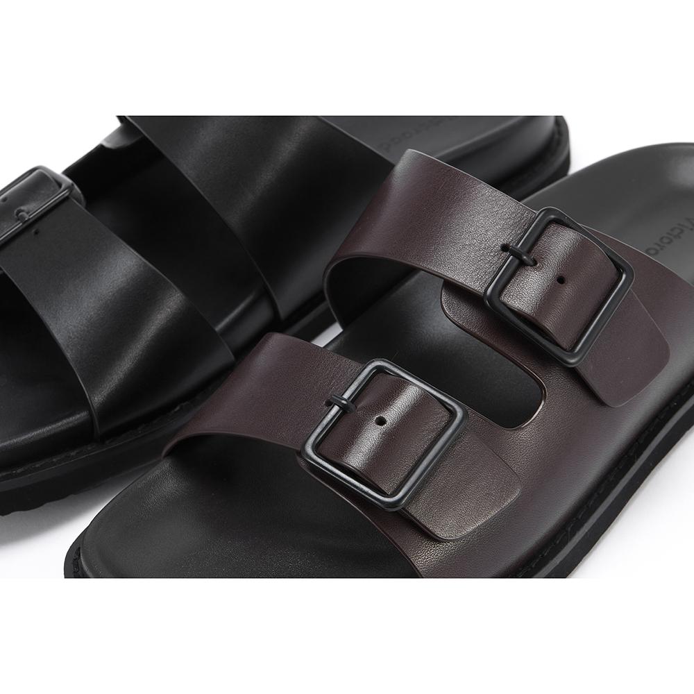 Fashion Trendy Calf Leather Sandals Comfortable Non-slip Slippers Top Layer Cowhide Vamp EVA Outsole Wholesalers Online Men Casual Shoes