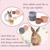 8pcs Set Rabbit&Hamster Snack Cups Stacking Cups Toy Mixed Color Plastic Nested Cups for Recognition Bath Play