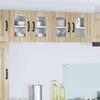 Wall Mounted Glass Cabinet LUCCA Sonoma Oak 60 x 31 x 40 cm