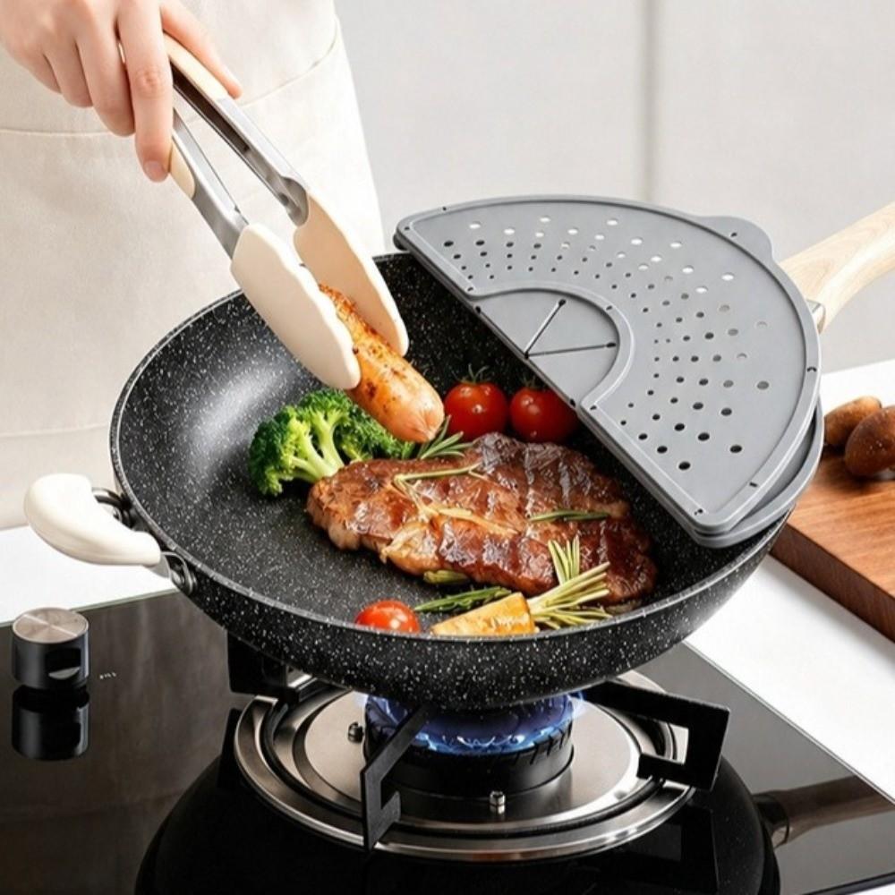 Food Grade Splatter Cover Foldable Silicone Splatter Shield Oil Splatter Guard Cutlet Cooking