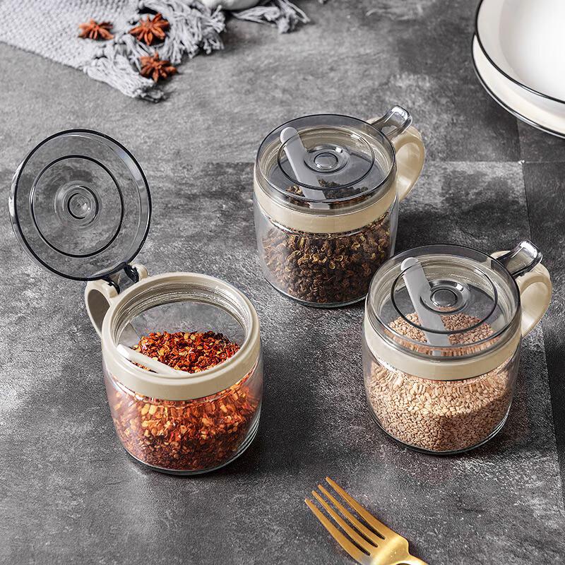 4-Piece Glass Spice Jar Set