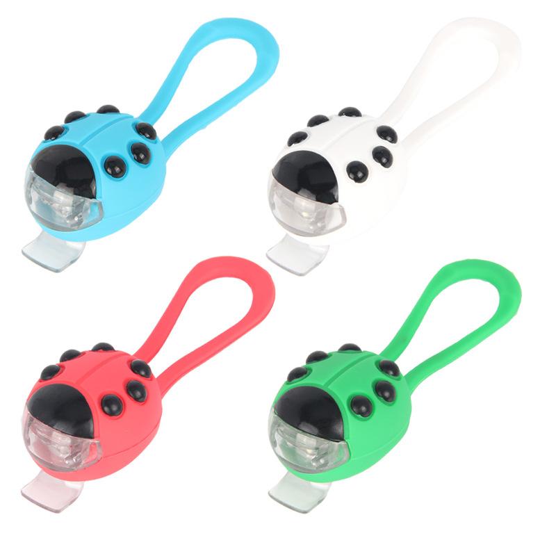 Children's Balance Car Light Ladybug Light Night Riding Frog Light Scooter Warning Children's Car Bicycle Front Light LED Tail Light