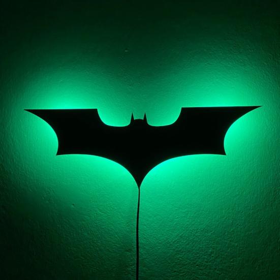Bat Shape Lamp Night Light with Remote Control 16 Colors Changing Decorative Neon Sign LED Signal Lamp Party Decoration