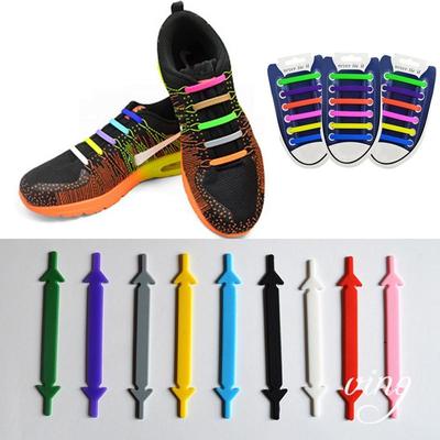 NR.8 12 stuks/1 set Silicone Elastische Veters zonder Strikken Schoenveters voor Sneakers Jonge Studenten Sportwedstrijd Luie Schoenveter