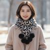 Cozy Winter Shawl Wrap Fleece Cashmere Feel Scarf Leopard Print Scarf  Winter Party