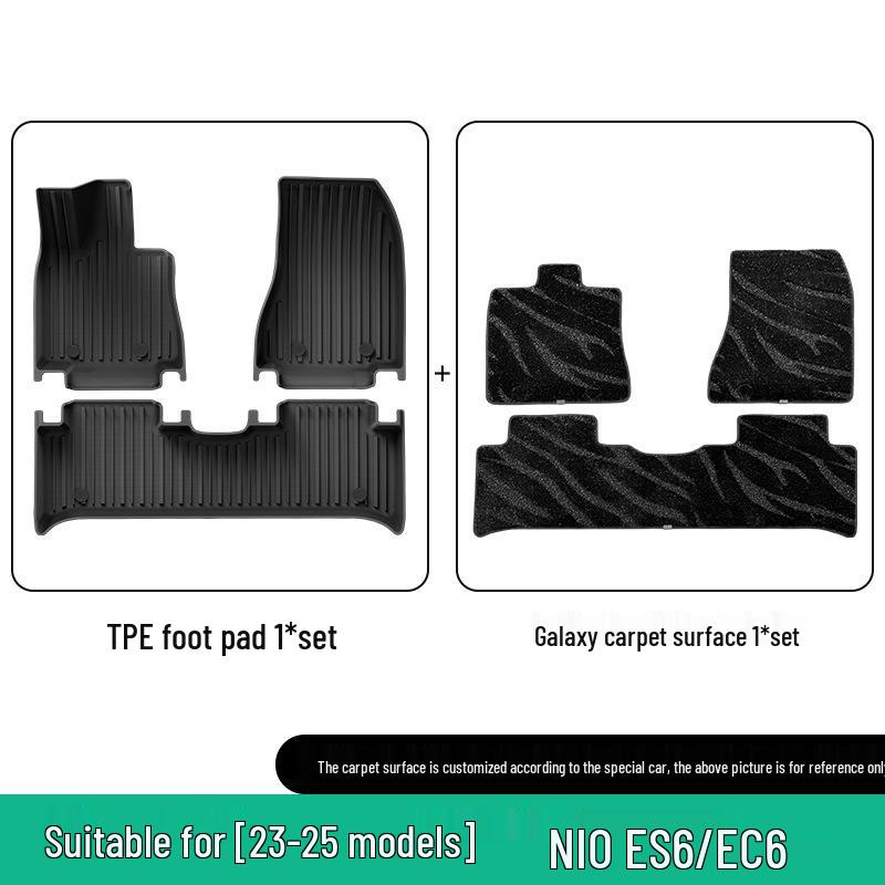 Weilai ES6/EC6 Car Mats: TPE Mats for 2023-2025 Models, Including Trunk Mats