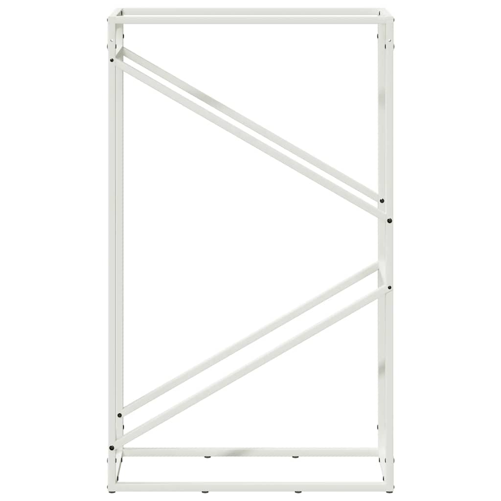 Firewood Rack White 60 x 25 x 100 cm Cold Rolled Steel