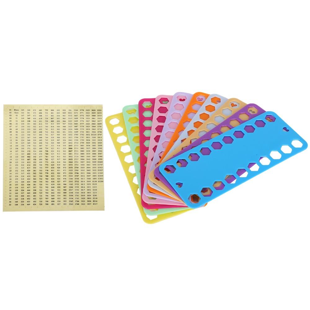 10Pcs 20 Holes Embroidery Floss Organizer Stackable Design Thread Winding Board For Cross Stitch