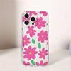 Pink Floral iPhone Case for iPhone 17 Pro Max, 16 Pro, 16e, 15 Air, 14 - Soft Shell