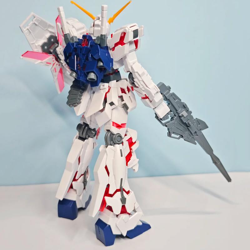HG1/144 Unicorn Unité 1 Mode Destruction Maquette Assemblée Figurine d'Action Articulée Jouet pour Garçon Objet de Collection Ornement de Bureau Poupée Cadeau