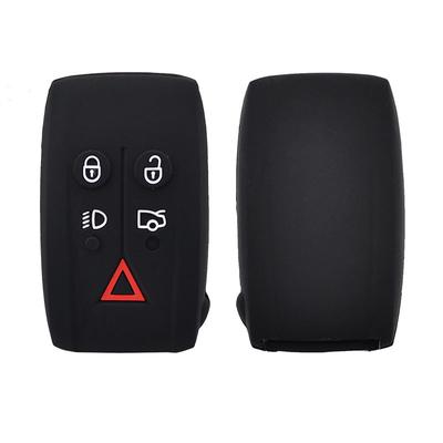 Silicone Key Case Cover For Jaguar XF XK XKR XK8 XJ8 X-Type S-Type Keyless Shell Skin Keyring Chain Holder Protector 5 Buttons