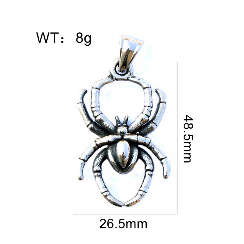 Viking retro spider pendant - trendy punk style party necklace