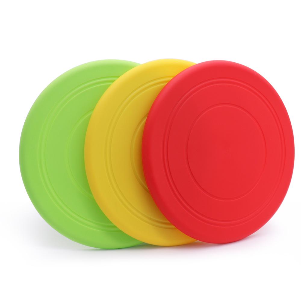 Outdoor Sports Durable Chew Pet Training Toy Interactive Dog Toys Resistance Bite Soft Rubber Toys Pet Flying Discs Dog Frisbeed