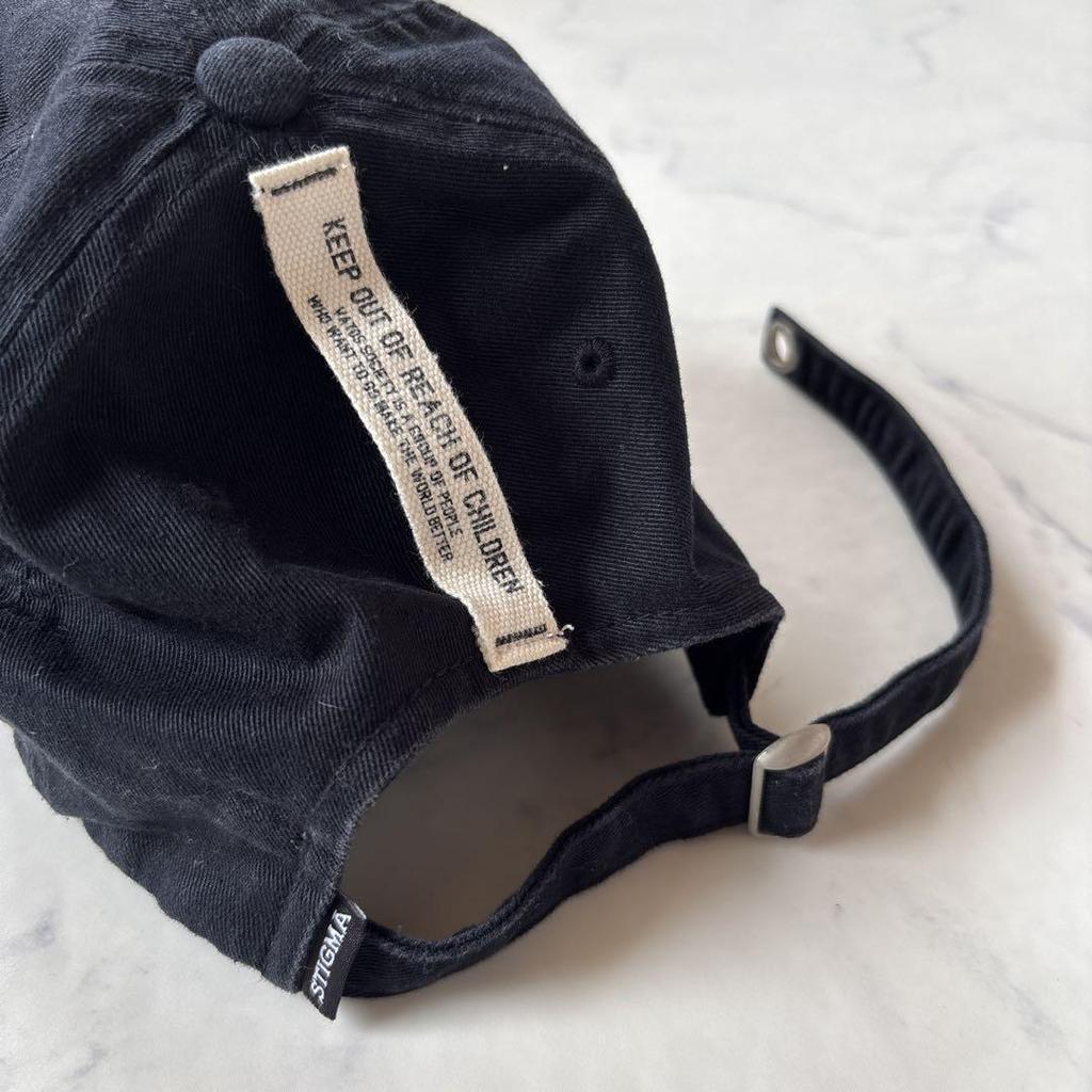 [USED] Rare STIGMA Cap with Cross Embroidery, Korean Black, Worn by BTS
