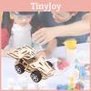 Stem Educational Diy Wooden 4wd Racing Car Science Experiment Toy For Kids Handmade Assembly