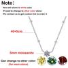 0.5CT Brilliant Moissanite Necklaces for Women Wedding Date Luxury Quality Pendant S925 Sterling Silver Plated Platinum