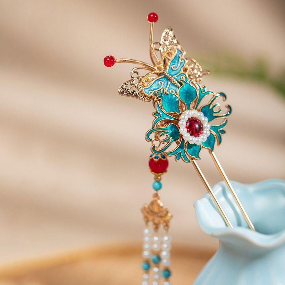 Pearl Ancient Hair Stick Classical Hanfu Headwear Antique Tang Dynasty Hairpin  Children