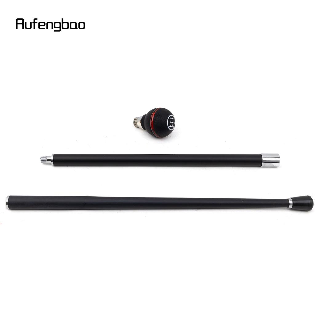 Black Red Leather Ball Silver Walking Cane Fashion Decorative Walking Stick Gentleman Elegant Cosplay Cane Crosier 92cm