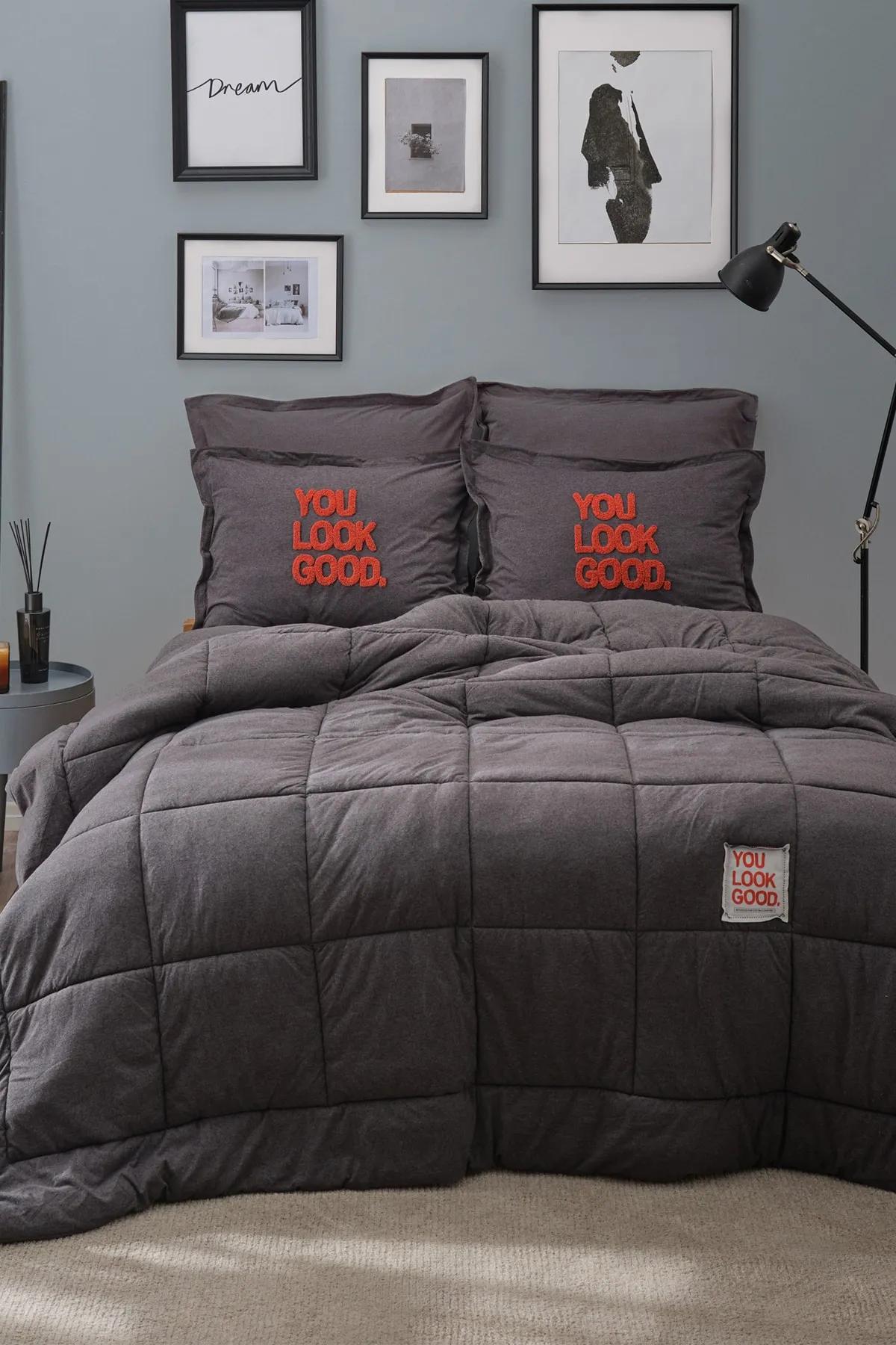 

Karaca Motto Cotton Comfort Double Антрацитовый