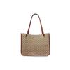 Coach Tyler 35 Monogram Open Top Leather Tote Bag Women handbags Orange Brown C2591-B4NQ4