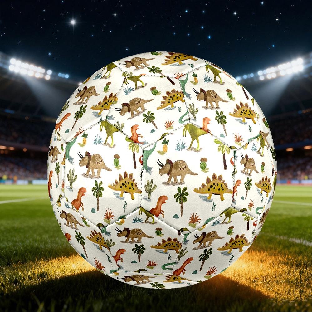 1pc Dinosaur Adventure Size 5 Soccer Ball Professional Match Training Football Indoor &Outdoor Sports Ball Lightweight Durable C6578