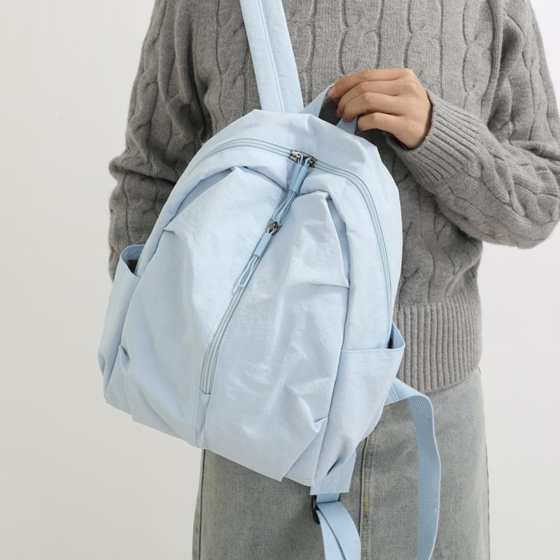 Contrast Color Backpack Women's Outdoor Lightweight Travel Backpack Large Capacity Student Schoolbag