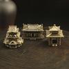 Brass Ancient Architecture Figurines Home Decor Chinese Ancient Buildings Pavilions Fairy Garden Miniatures Fish Tank Decoration