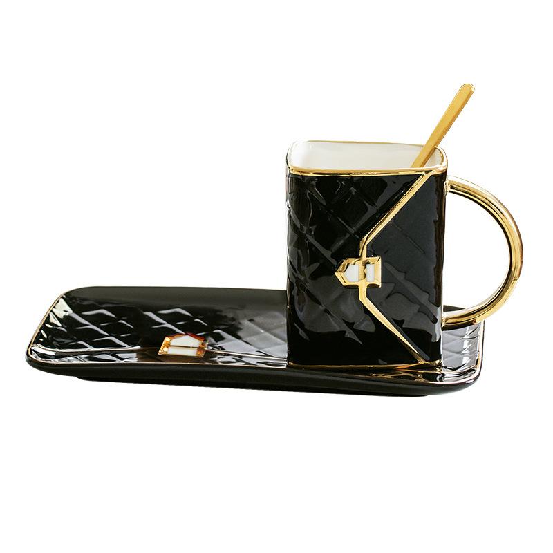 Creative Bag Cup Saucer Ceramic Coffee Cup Set Afternoon Tea Cup European Style Luxury Exquisite British Style High End
