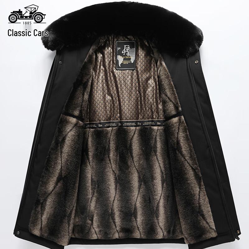 Jachetă groasă de iarnă cu glugă pentru bărbați