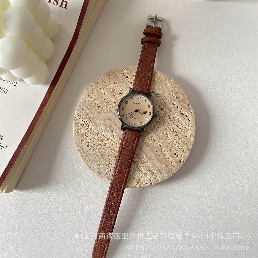 Exam Special Watch Female Niche Students College Entrance Examination Straight-A Student Silent Calendar Quartz Watch Male
