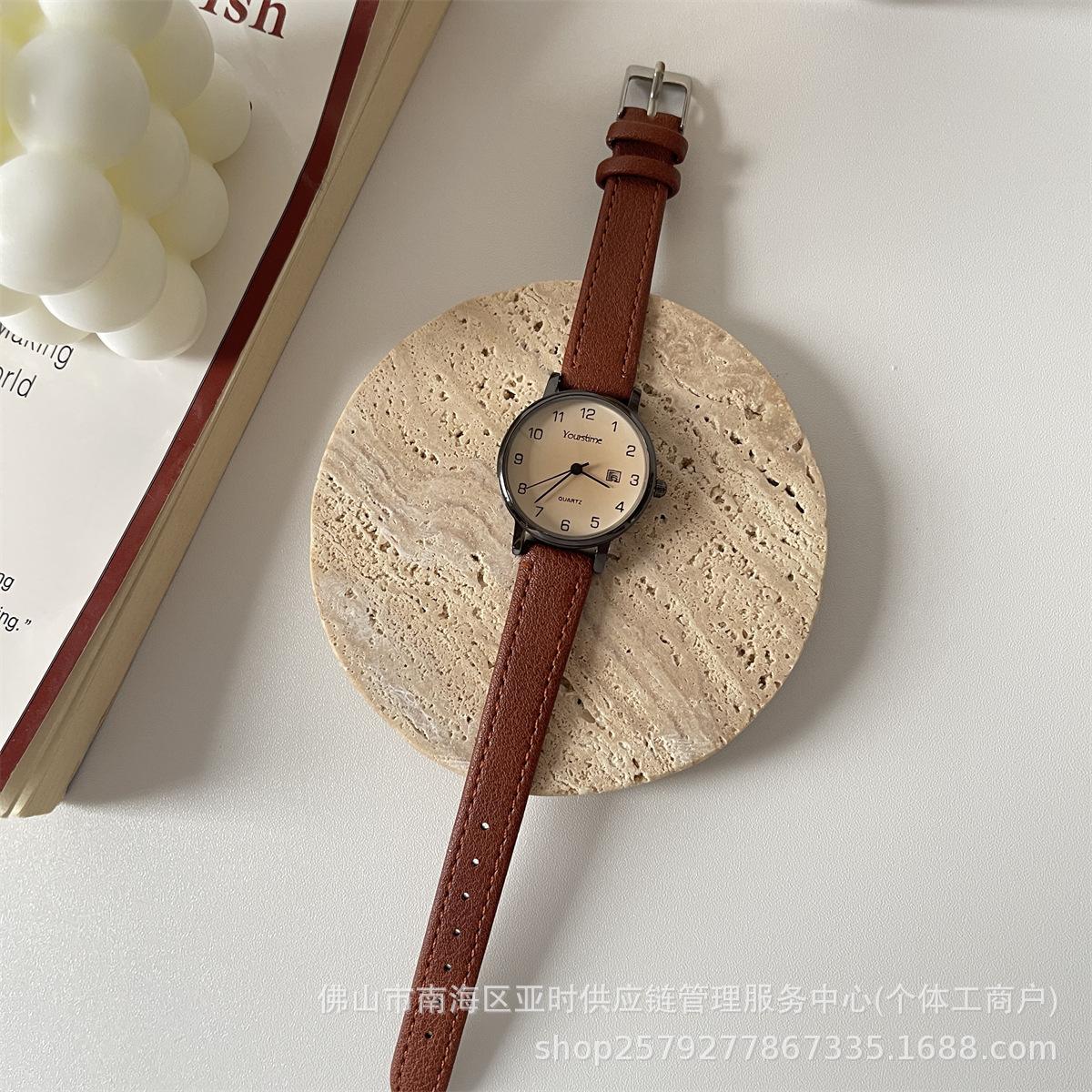 Exam Special Watch Women S Niche Student College Entrance Examination Straight-A Student Silent Calendar Quartz Watch Men