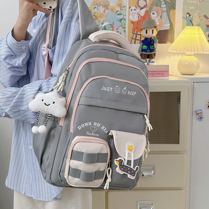 College Style Cute Schoolbag Girl Junior High School Girl High School Student Girl Large Capacity Travel Computer Backpack