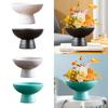Round Ceramic Flowerpot Simple Home Decoration Multifunctional Centerpiece Decorative Flower Bowl for Yard Cafe Indoor Outdoor