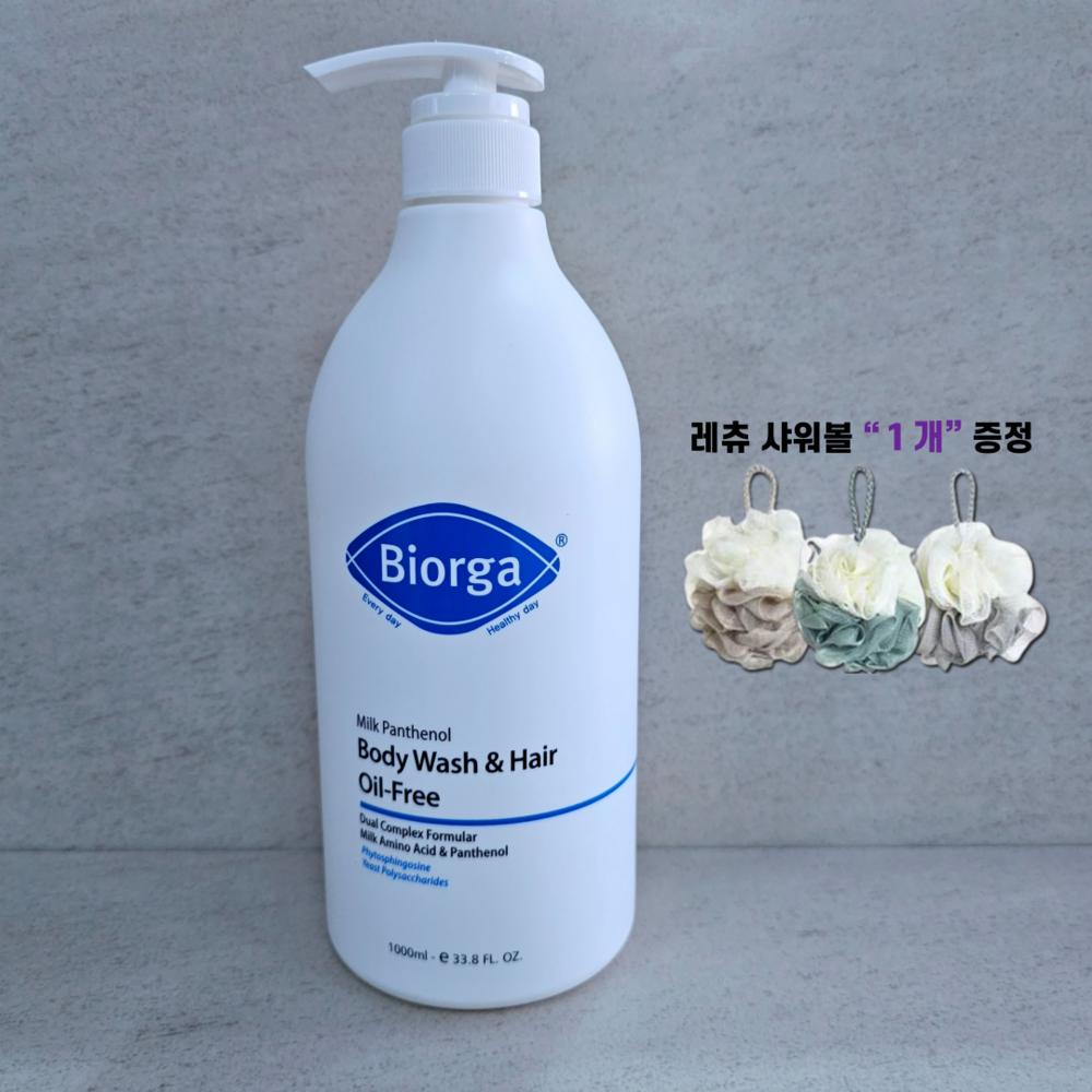 

Bioga Milk Panthenol Душевой шарик Lechu для душа и волос без масла, 1 набор, 1 л