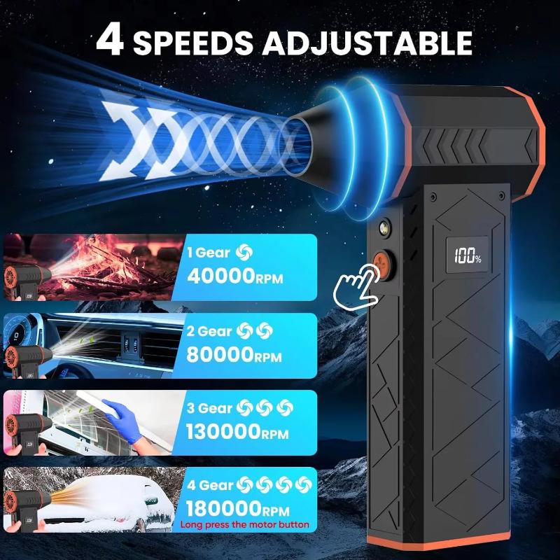 2026 New and Power 300000RPM Mini Turbo Jet Fan Fast Charging Strong Wind Brushless Air Blower Violent Fan for Car/computer Cleaning