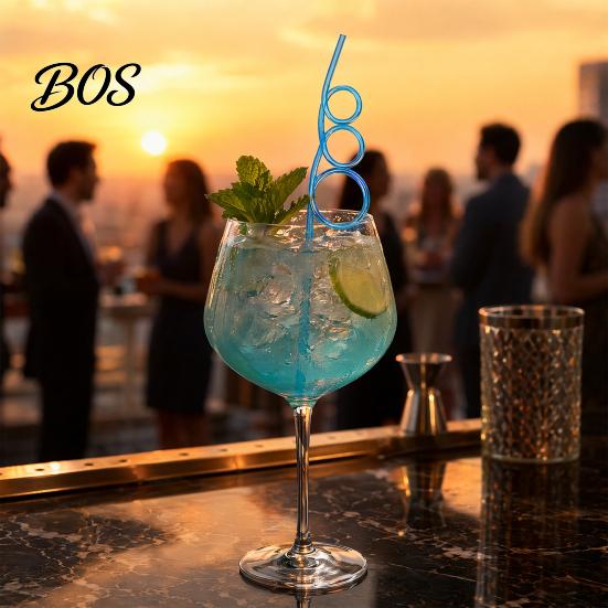 Ultra-long Curved Straws 10PCS PET Straws, Reusable Creative Shapes Fun Plastic for Kids Adults Party Games Smoothies Juice Drinks Drinking