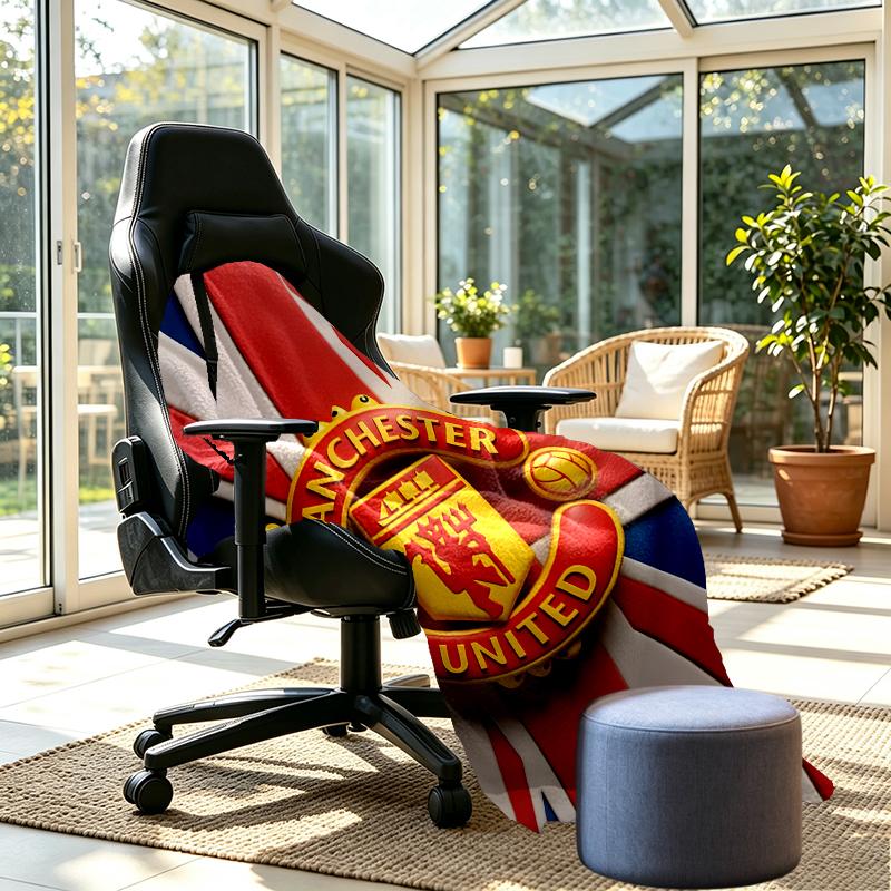 Manchester United F.C Print Blanket - Soft & Comfortable, for Bedroom, Travel, Sofa, Home Decoration - Birthday Christmas Gift for Friend
