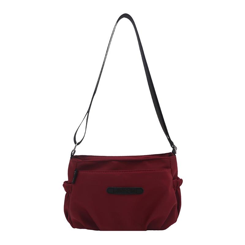 Women's Water-Repellent Nylon Crossbody Bag: Autumn/Winter Casual Solid Color Shoulder Bag
