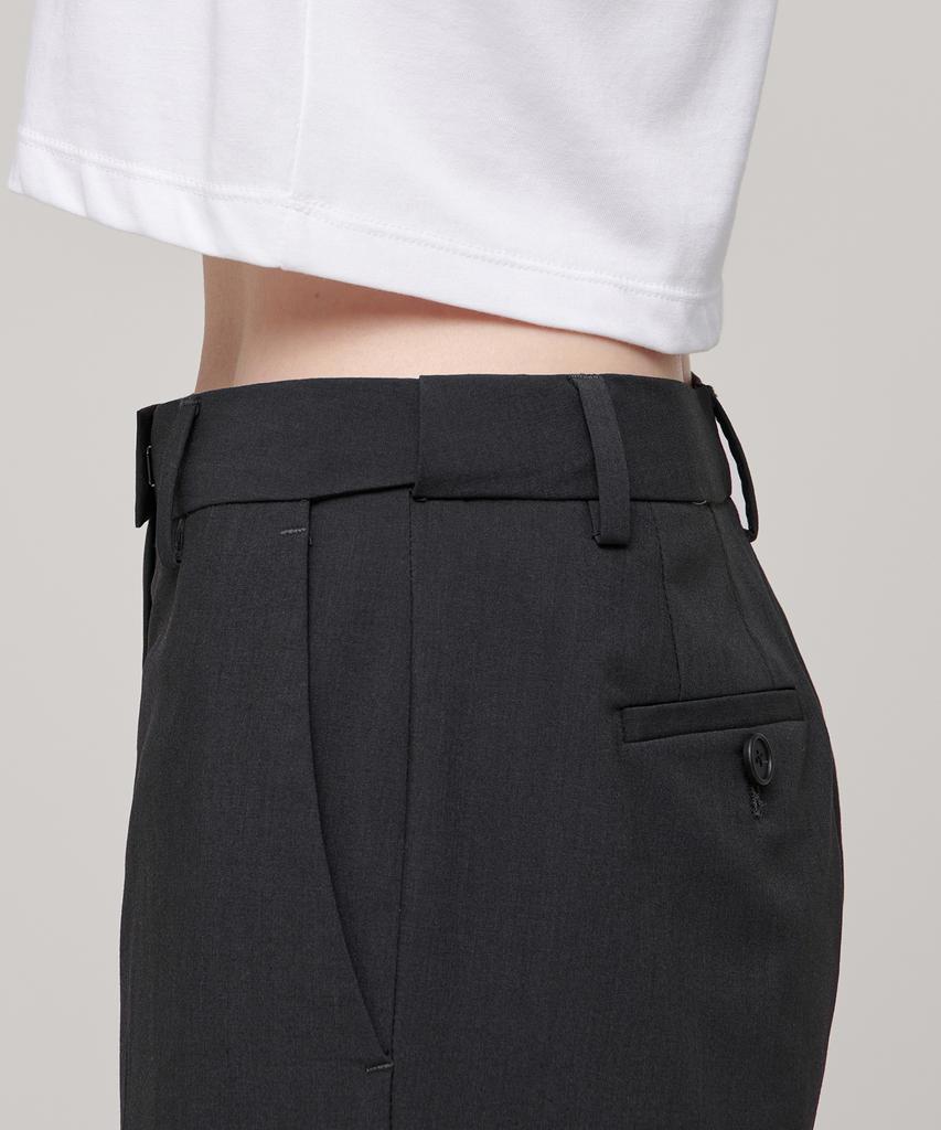 MUSINSA STANDARD WOMAN [Cooltandard] Women'S Straight Hidden Banding Slacks [Gray]