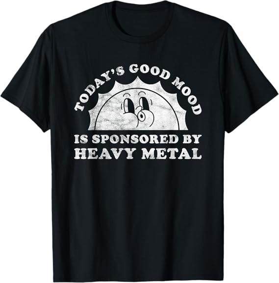 Funny Cute Vintage Retro Heavy Metal or Heavy Metal T-Shirt Small S разноцветный