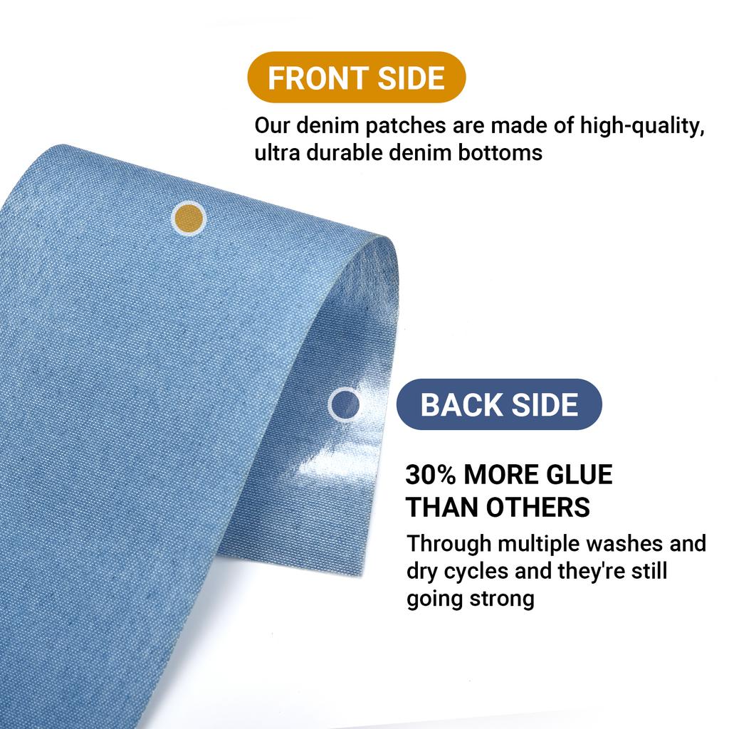 8X51cm Vintage Cotton Blue Denim Fabric For DIY Dolls Clothing Jeans Bag Cap Apron Crafts Manual Repair Repair Patches Mending
