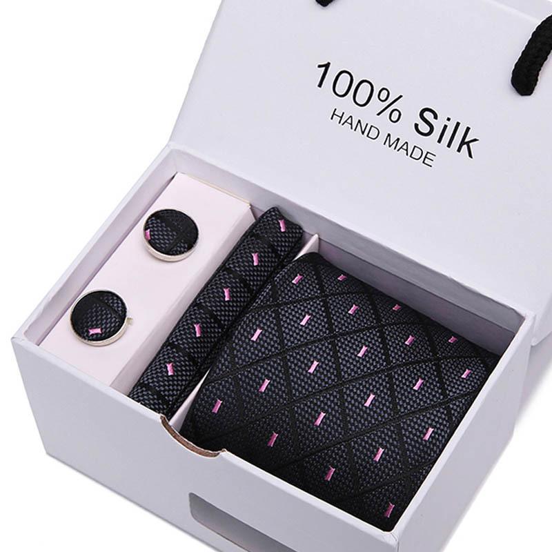 Gift Box Five-Piece Tie Men'S Formal Wear Business Casual Wedding Groom Bow Tie Square Scarf