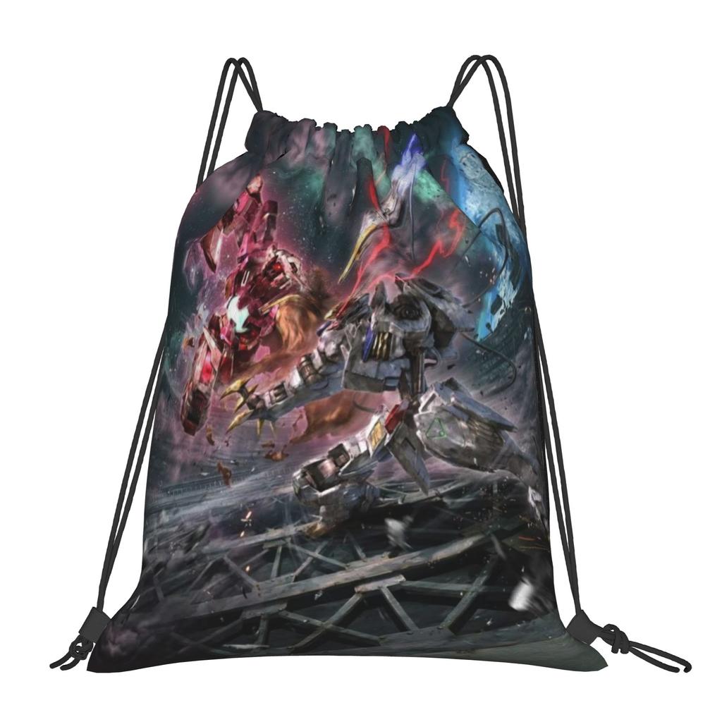 Custom Gundams Drawstring Bag Men Women Foldable Sports Gym Sackpack Anime Shopping Backpacks