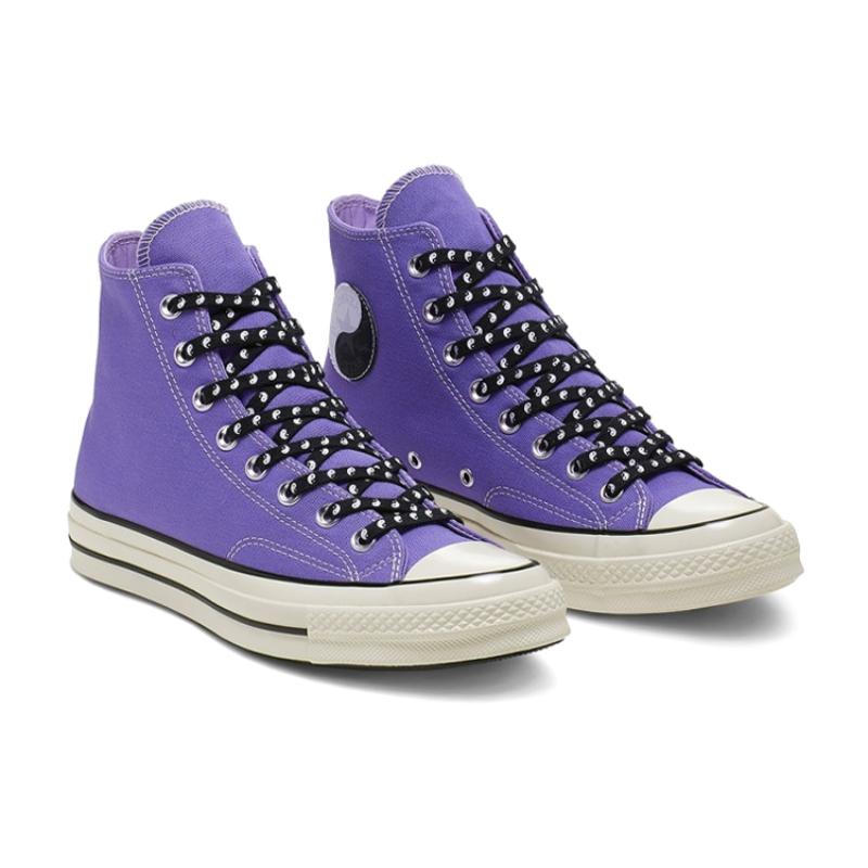 Converse Chuck Taylor 1970S Hi Round Toe Lace-up Mid-top Canvas Shoes Unisex Purple