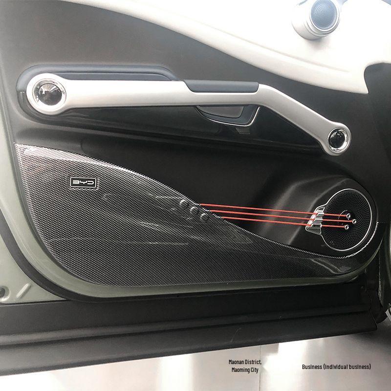 BYD Car Door Kick Mats: Scratch-Proof Interior Decorations for Tang, Song, Han, Dolphin, Seal, Yuan, and Qin Plus Models.