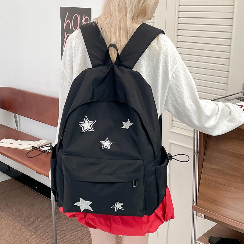 

Women s College Style Backpack - Japanese & Korean Star Design for Students