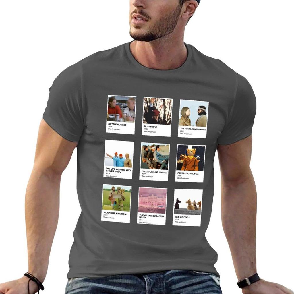 Pantone Wes Anderson TShirt Sports Casual Short Sleeve Cotton Tee